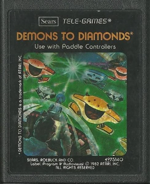 Atari A26 Demons To Diamonds - Paddle Controller Required 1 Atari A26 Demons To Diamonds - Paddle Controller Required