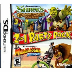NINTENDO NDS Shreks Carnival Craze / Madagascar Kartz - 2 In 1 Party Pack