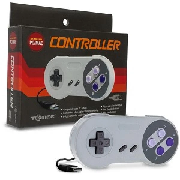 SNES PC - USB Controller - Standard Style SNES Controller - NEW - Tomee
