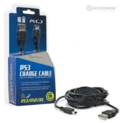 PLAYSTATION PS3 USB Controller Recharger Cable - NEW - Hyperkin For PS3 And PSP