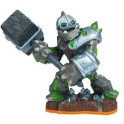 Activision Skylanders - Giants - Figure - Orange Base - Earth - Crusher - Silver Robot W/ Shoulder Armor & Hammer - USED