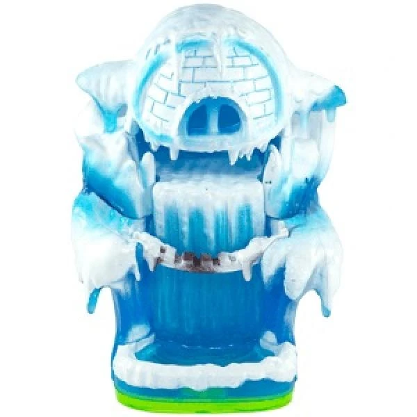 Activision Skylanders - Spyros Adventure - Magic Item - Green Base - Empire Of Ice - Blue Igloo Fortress W/ Ice Waterfall & Bridge - USED