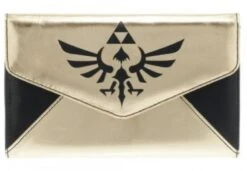 Gamer Wallet - Nintendo - Zelda Triforce - Envelope Fold Wallet - Gold Black