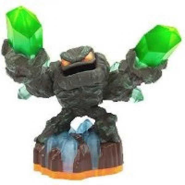Activision Skylanders - Giants - Figure - Orange Base - Earth - Lightcore Prism Break - Crystal Golem W/ Crystal Fists - BOTH FISTS POINTING UP AND GLOW - USED