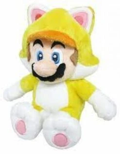 Plush - Nintendo - Super Mario - Cat Mario - Yellow - 10 In