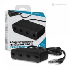 NINTENDO WiiU NS Gamecube 4 Port Controller Adapter For Wii And WiiU (3rd) NEW Hyperkin