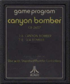Atari A26 Canyon Bomber - Paddle Controller Required -Videos Gamer Gear Shop 30457 328 68002a0f6ba679.30756372 canyonBomberTEXT large 0b525436 5b5f 4f28 a546 c7ec29ea42f7