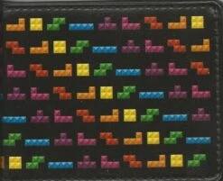 Gamer Wallet - Tetris - Blocks Scattered - Bifold Wallet - NEW