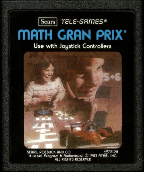 A26 Math Gran Prix - Atari Or Sears / TeleGames Picture Label 2 A26 Math Gran Prix - Atari Or Sears / TeleGames Picture Label - Image 2