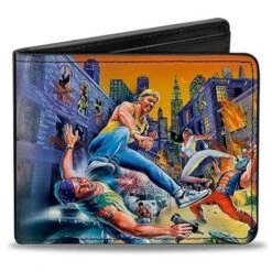 Gamer Wallet - SEGA - Bifold - Streets Of Rage - 8bit Cover Street Fight - NEW