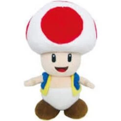Plush - Nintendo - Super Mario - Toad - Red - 8 In