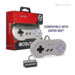 NINTENDO SNES Controller (3rd) Scout Premium - Hyperkin - Gray - NEW