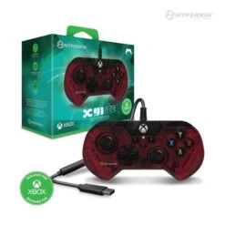 Xbox XSX XB1 PC USB Controller (3rd) Hyperkin X91 Retro Style Controller - NEW - RED Ice