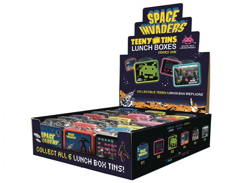 Gamer Toys - Teeny Tins - Mini Lunch Boxes - Space Invaders - ASSORTED