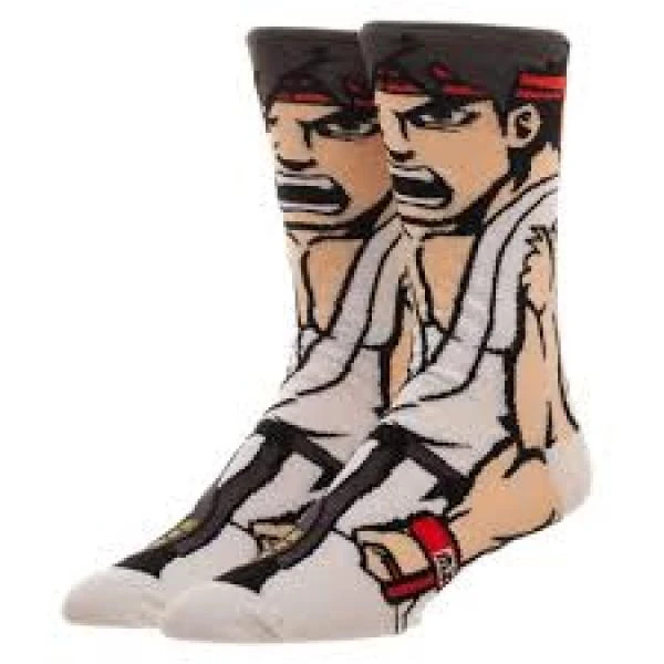 Apparel Gamer Gear - Street Fighter - Ryu - CREW Socks - Character Collection 1 Apparel Gamer Gear - Street Fighter - Ryu - CREW Socks - Character Collection