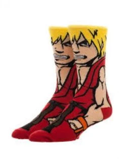 Apparel Gamer Gear - Street Fighter - Ken - CREW Socks - Character Collection