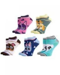 Apparel Gamer Gear - Animal Crossing - ANKLE Socks - 5 Pack
