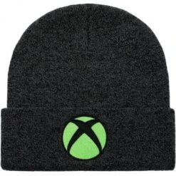 Gamer Hat - Microsoft Xbox - Xbox Logo - Black / Gray - Beanie Hat