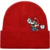 Gamer Hat - Nintendo Beanie Hat - Peekaboo Mario - Red