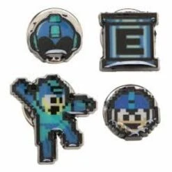 Gamer Pin / Button - Mega Man - 4 Pack Mini Lapel Pins - NEW