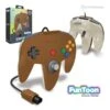 NINTENDO N64 Controller (3rd) Captain Premium Controller For N64 - Hyperkin - FunToon - Hero BROWN - NEW