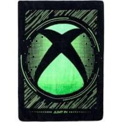 Gamer Gear - Plush Throw Blanket - 45in X 60in - Xbox - Logo - Jump In - NEW