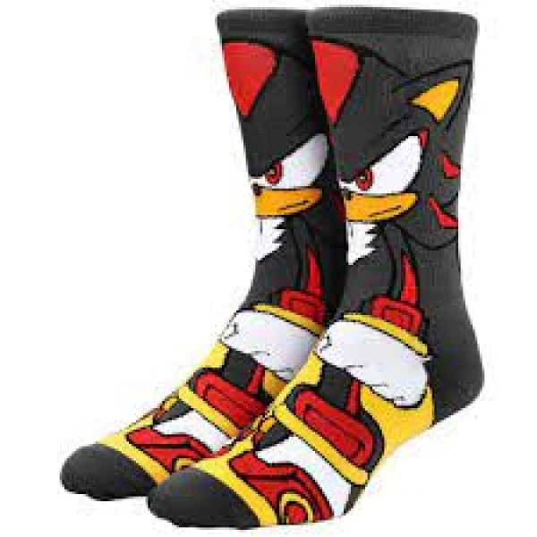 Apparel Gamer Gear - Sonic The Hedgehog - Shadow Character 360 - CREW Socks - NEW 1 Apparel Gamer Gear - Sonic The Hedgehog - Shadow Character 360 - CREW Socks - NEW