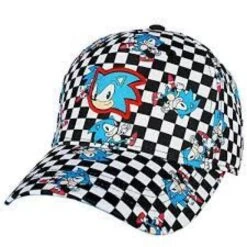 Gamer Hat - Sonic The Hedgehog - Sonic Checkered AOP Curved - NEW