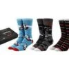 Apparel Gamer Gear - SEGA Genesis - Sega Logo Socks - 3 Pack In Sega Genesis Console Box - CREW Socks