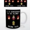Z Novelty Mug - 11oz - Nintendo - Zelda - Dangerous To Go Alone - NEW