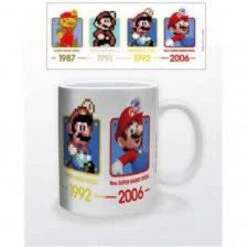 Z Novelty Mug - 11oz - Nintendo - Super Mario - Dates And Versions - NEW