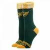 Apparel Gamer Gear - Nintendo - Zelda - Junior Crew - Socks With Yellow Sequins - GREEN And YELLOW
