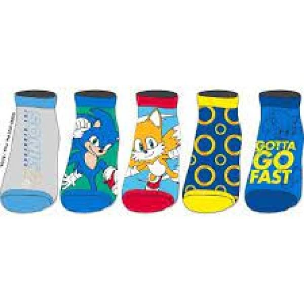 Apparel Gamer Gear - Sonic The Hedgehog 2 - ANKLE Socks - 5 Pack - NEW 1 Apparel Gamer Gear - Sonic The Hedgehog 2 - ANKLE Socks - 5 Pack - NEW
