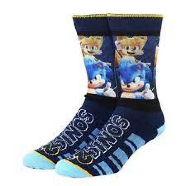 Apparel Gamer Gear - Sonic The Hedgehog 2 - Sonic & Tails Characters 360 Animigos - CREW Socks - NEW 1 Apparel Gamer Gear - Sonic The Hedgehog 2 - Sonic & Tails Characters 360 Animigos - CREW Socks - NEW