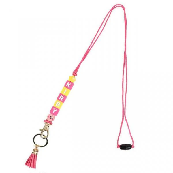 Lanyard - Nintendo - Kirby - Acrylic Beaded Charm - NEW 1 Lanyard - Nintendo - Kirby - Acrylic Beaded Charm - NEW