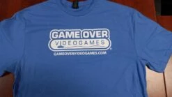 Apparel Game Tshirt - GAME OVER - Logo With Outline - (Light Blue) - ADULT - 3XL