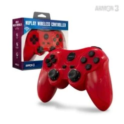 PS3 Controller - (3rd) Armor3 - NUPLAY Wireless Controller - RED - NEW
