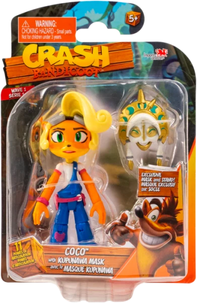 Gamer Toys - Action Figure - Crash Bandicoot - 4.5in Figure - Coco With Kupuna Mask 1 Gamer Toys - Action Figure - Crash Bandicoot - 4.5in Figure - Coco With Kupuna Mask