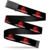 Apparel Belt - Mortal Kombat - Dragon Logo - Black / Red - Web Belt 1.5in - Black Metal Buckle - With Bottle Opener - NEW