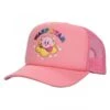 Gamer Hat - Nintendo - Kirby - Warp Star - Trucker Style With Mesh - Pink - NEW