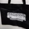 Gamer Bags - Reusable ECO Shopping Bags - GAME OVER - White Outlined Logo - 2023 - BLACK