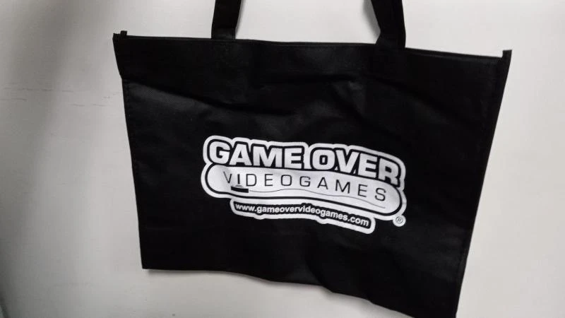 Gamer Bags - Reusable ECO Shopping Bags - GAME OVER - White Outlined Logo - 2023 - BLACK 1 Gamer Bags - Reusable ECO Shopping Bags - GAME OVER - White Outlined Logo - 2023 - BLACK