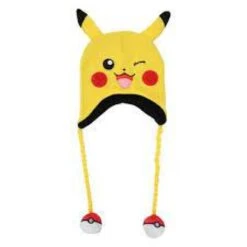 Gamer Hat - Nintendo - POKEMON - Pikachu - Beanie Hat - Yellow With Pokeballs