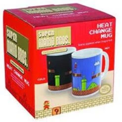 Z Novelty Mug - 15oz - NINTENDO - Super Mario Bros - Heat Change Mug - Blue/black - NEW