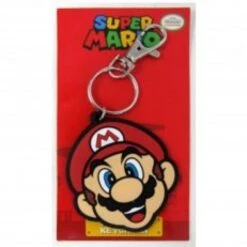 Keychain - Nintendo - Super Mario - Mario Head - Soft PVC - NEW