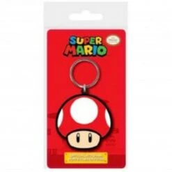 Keychain - Nintendo - Super Mario - Red Mushroom - Soft PVC - NEW
