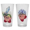 Gamer Gear - Drinkware - Glass - Nintendo - Kirby - Set Of 2 Glasses - 16oz - NEW