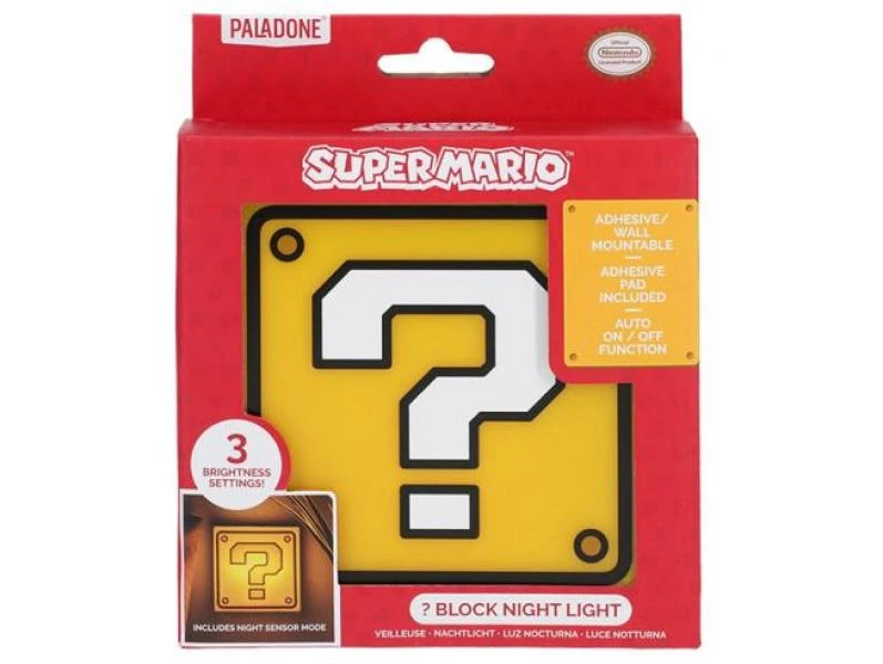 Gamer Gear - NIGHT LIGHT - Nintendo - Super Mario - Question Block - NEW 1 Gamer Gear - NIGHT LIGHT - Nintendo - Super Mario - Question Block - NEW
