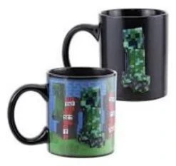 Z Novelty Mug - 10oz - Minecraft - Creeper - HEAT CHANGE Mug - NEW