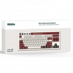 PC USB Wired Or Wireless Bluetooth RETRO Style Mechanical Keyboard (3rd) 8bitdo - FAMICOM Edition - NEW
